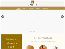 Tablet Screenshot of majestyspamassagehouse.com